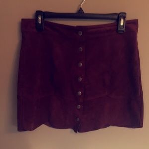 American Eagle Maroon Mini Skirt